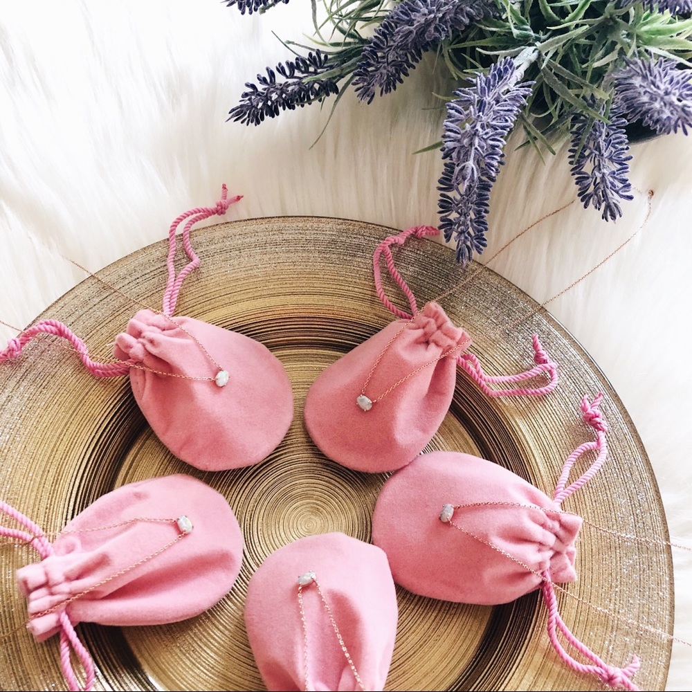 Tiny Rose Gold Opal Dainty Necklace